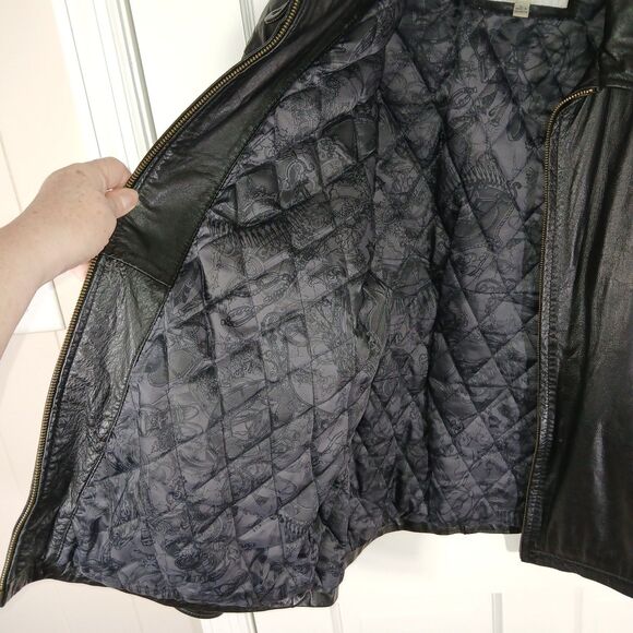 ​Torriani Ispiraizone Italiana Men's Black Leather Jacket L Bomber Style Mod - Picture 14 of 16